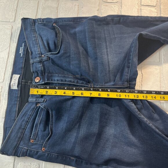 Nicole Miller Soho High Rise Skinny Jeans Womens 14 Dark Blue Stretch Denim - Picture 2 of 14